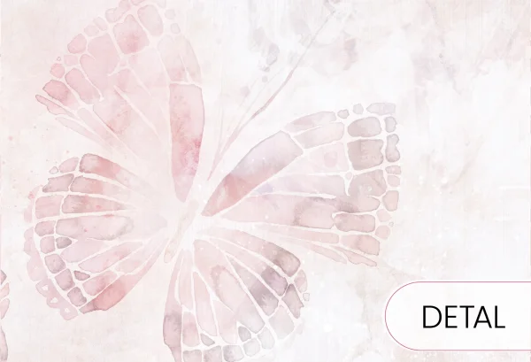 MARIPOSA - rose- tapeta dla nastolatki z motylami - detal