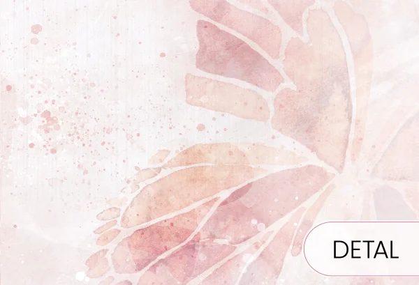 MARIPOSA - rose- tapeta dla nastolatki z motylami - detal