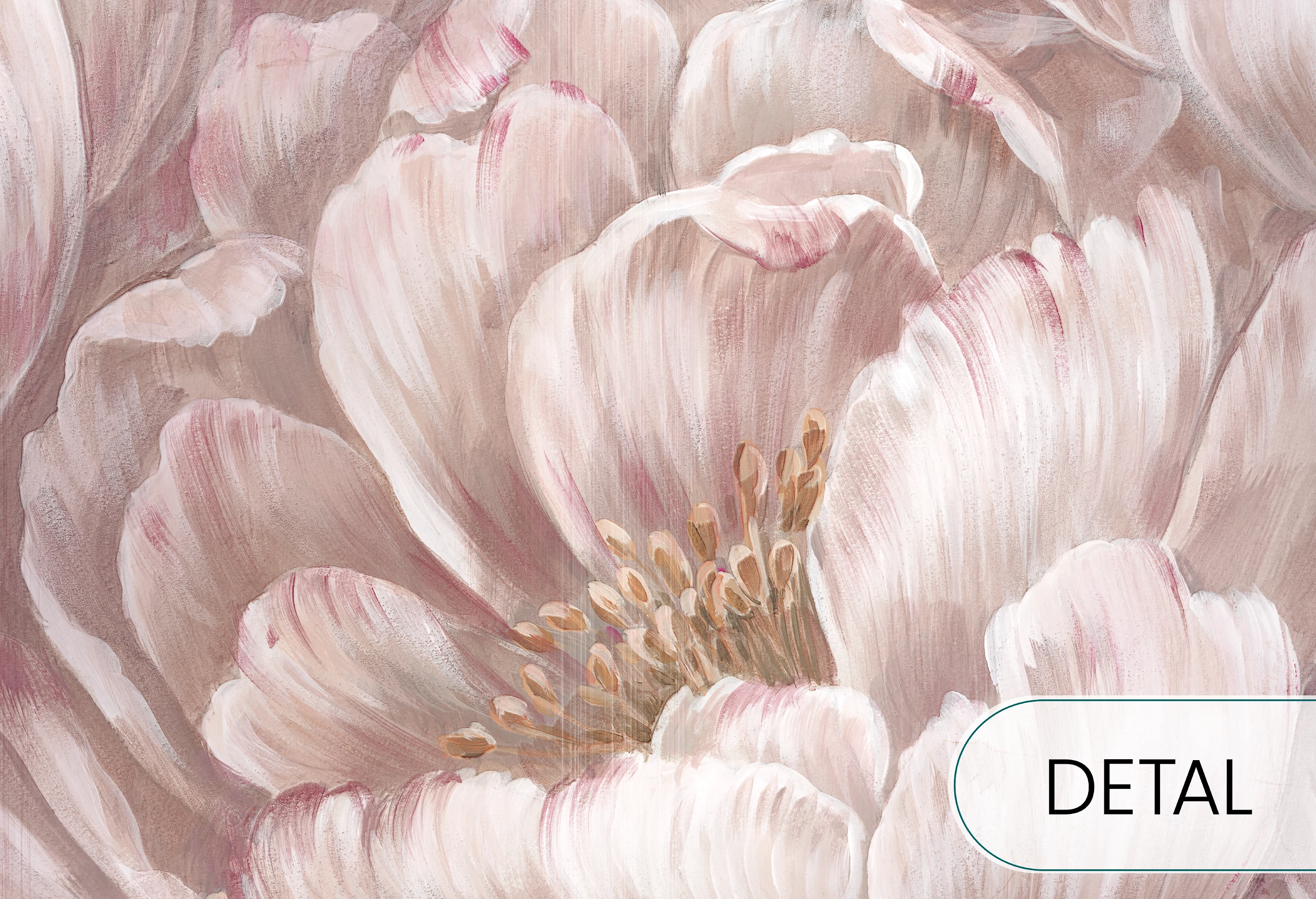 BELLE - plum- tapeta w malownicze kwiaty do salonu i sypialni