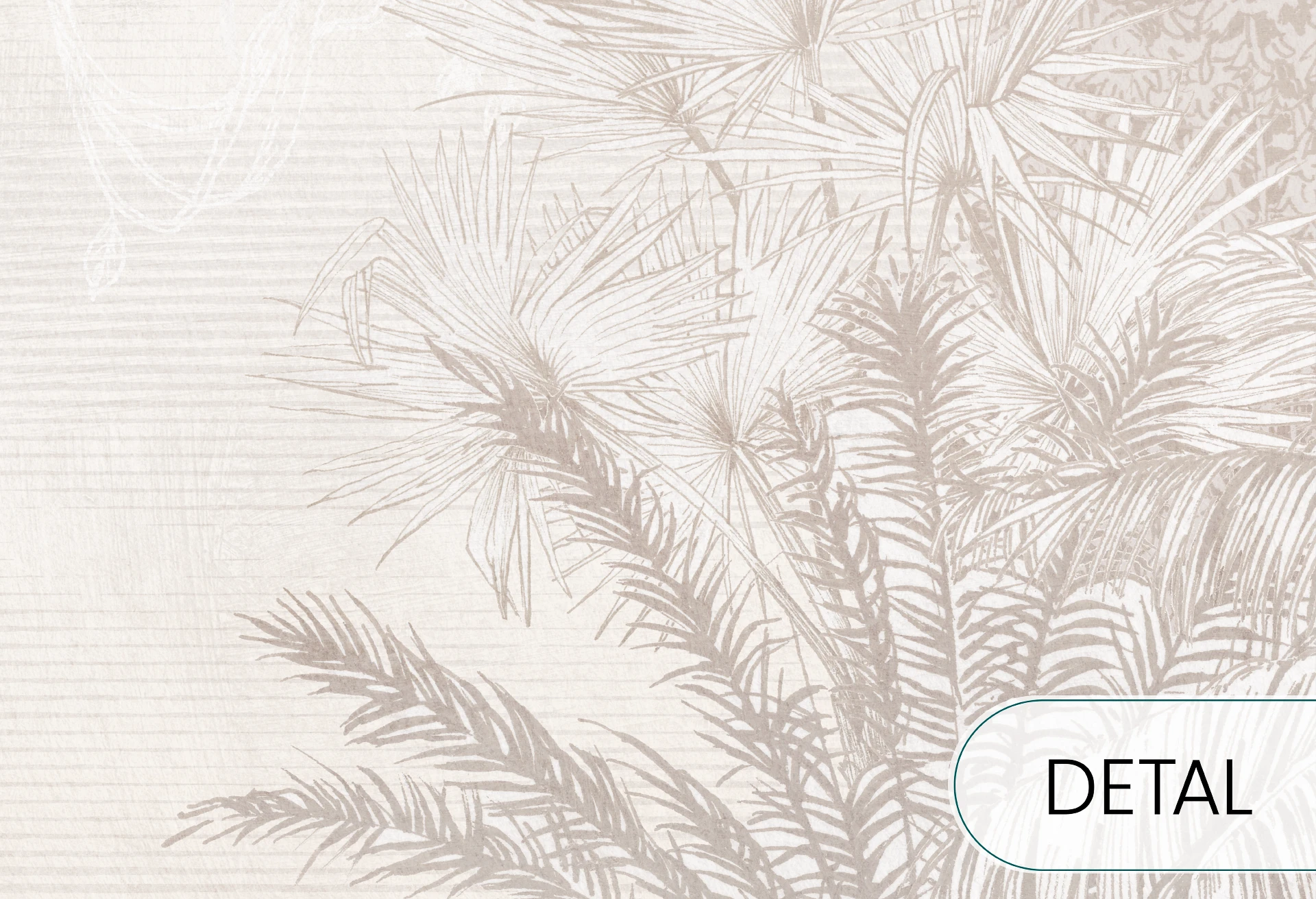Borneo - beige - tapeta w palmy do sypialni lub salonu