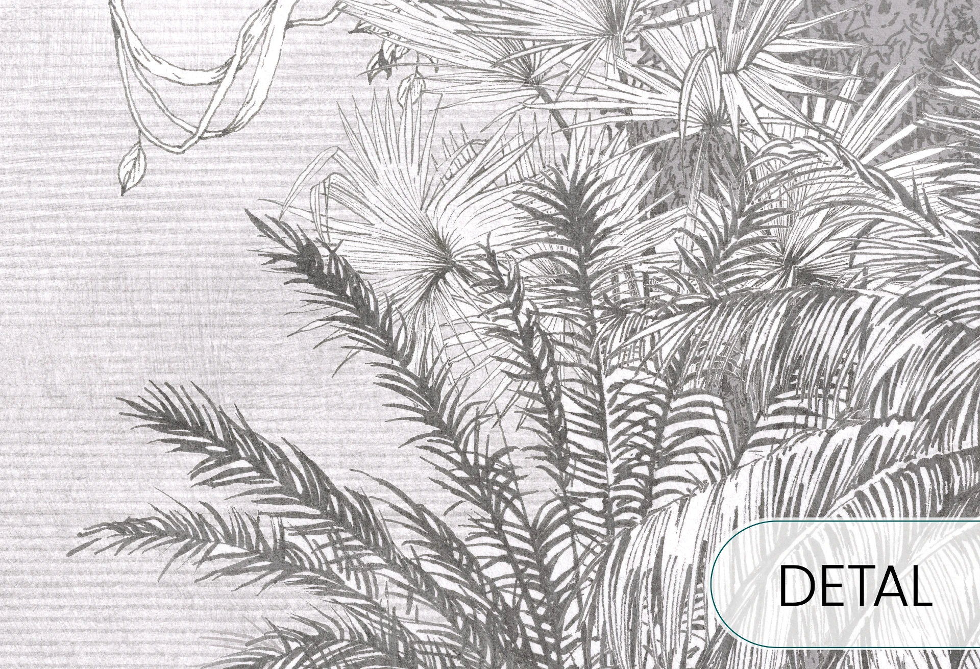 BORNEO - black - tropikalna tapeta z palmami i egzotycznym krajobrazem