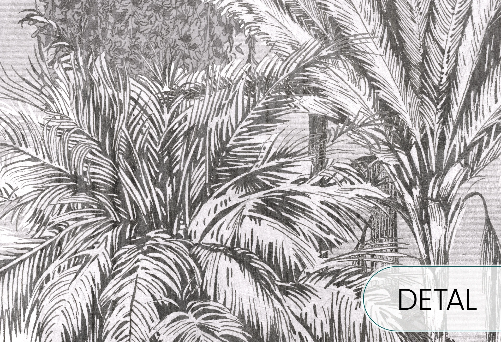 BORNEO - black - tropikalna tapeta z palmami i egzotycznym krajobrazem