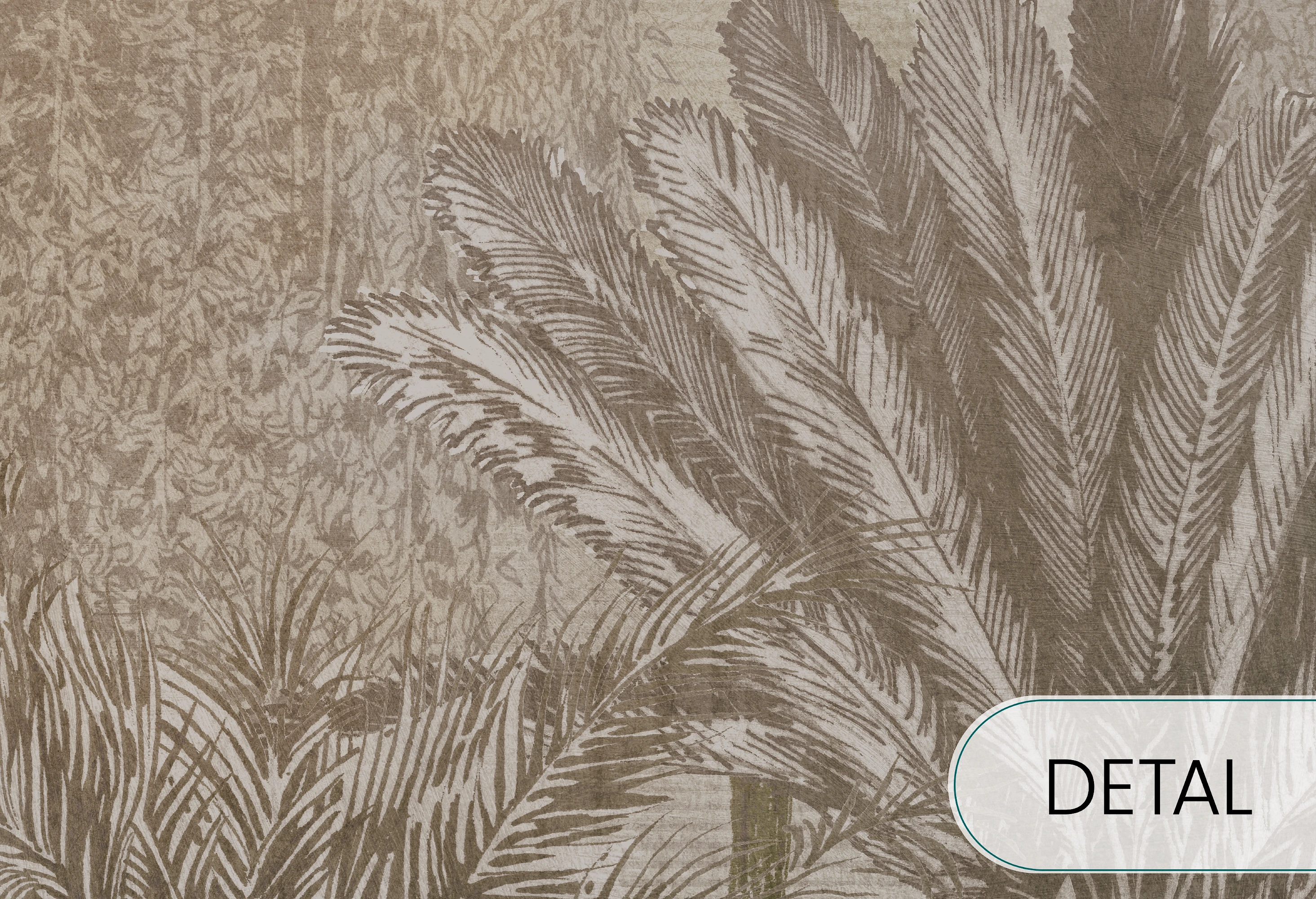 BORNEO - green - tapeta w  elegancki, minimalistyczny motyw palm.