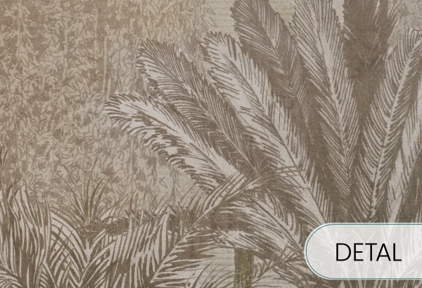 BORNEO - green - tapeta w  elegancki, minimalistyczny motyw palm. - detal