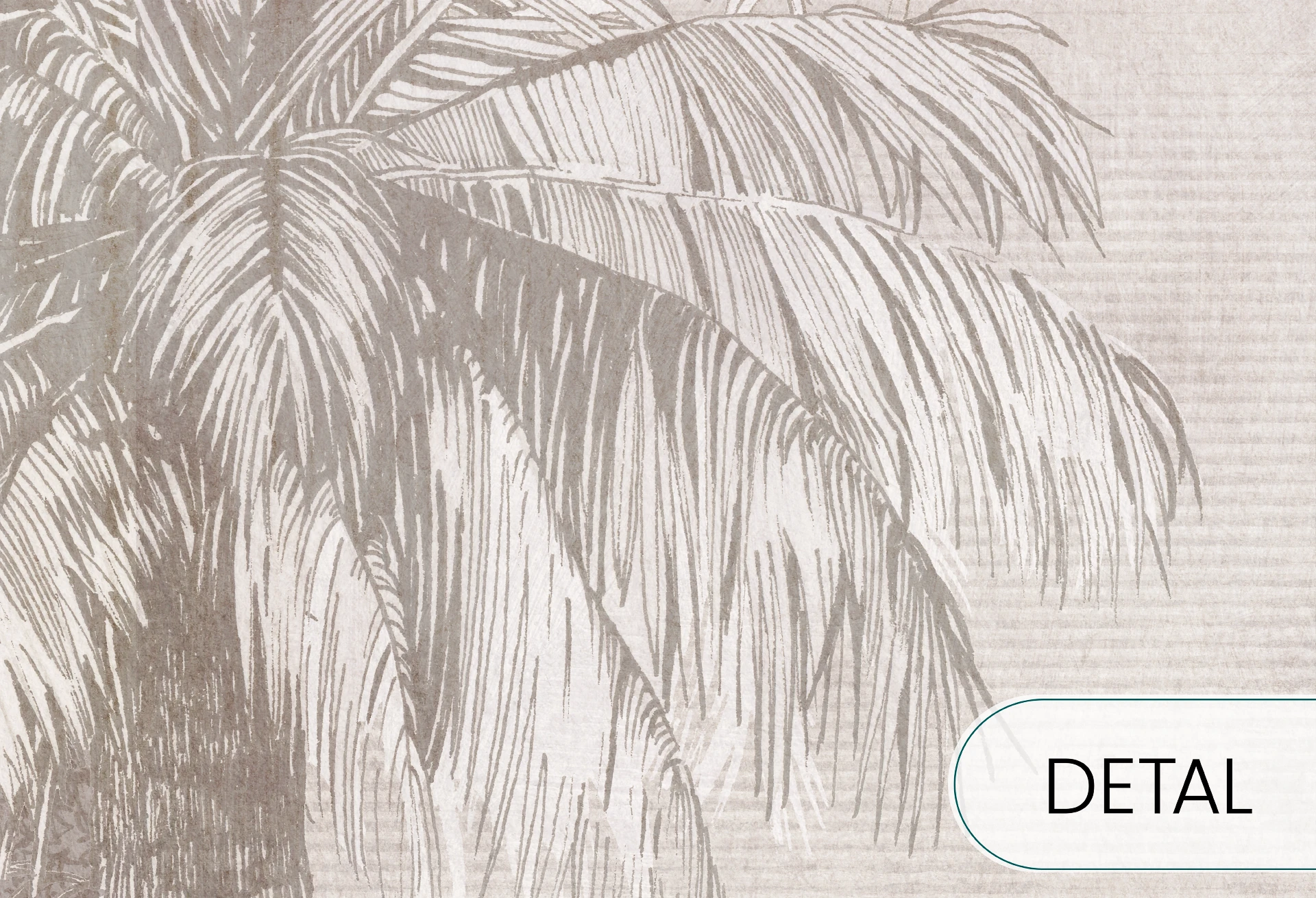 BORNEO - mocha  - tapeta w idealna do salonu lub sypialni z motywem egzotycznym