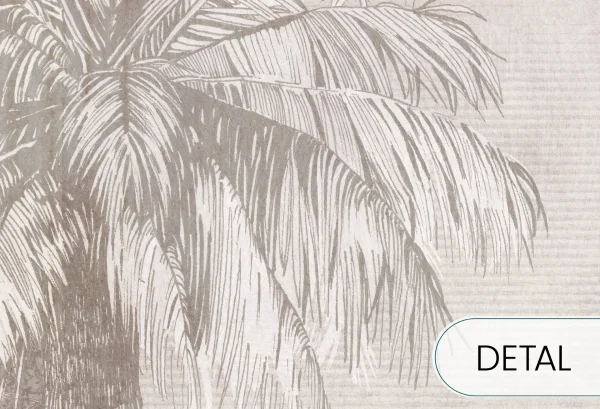 BORNEO - mocha  - tapeta w idealna do salonu lub sypialni z motywem egzotycznym - detal