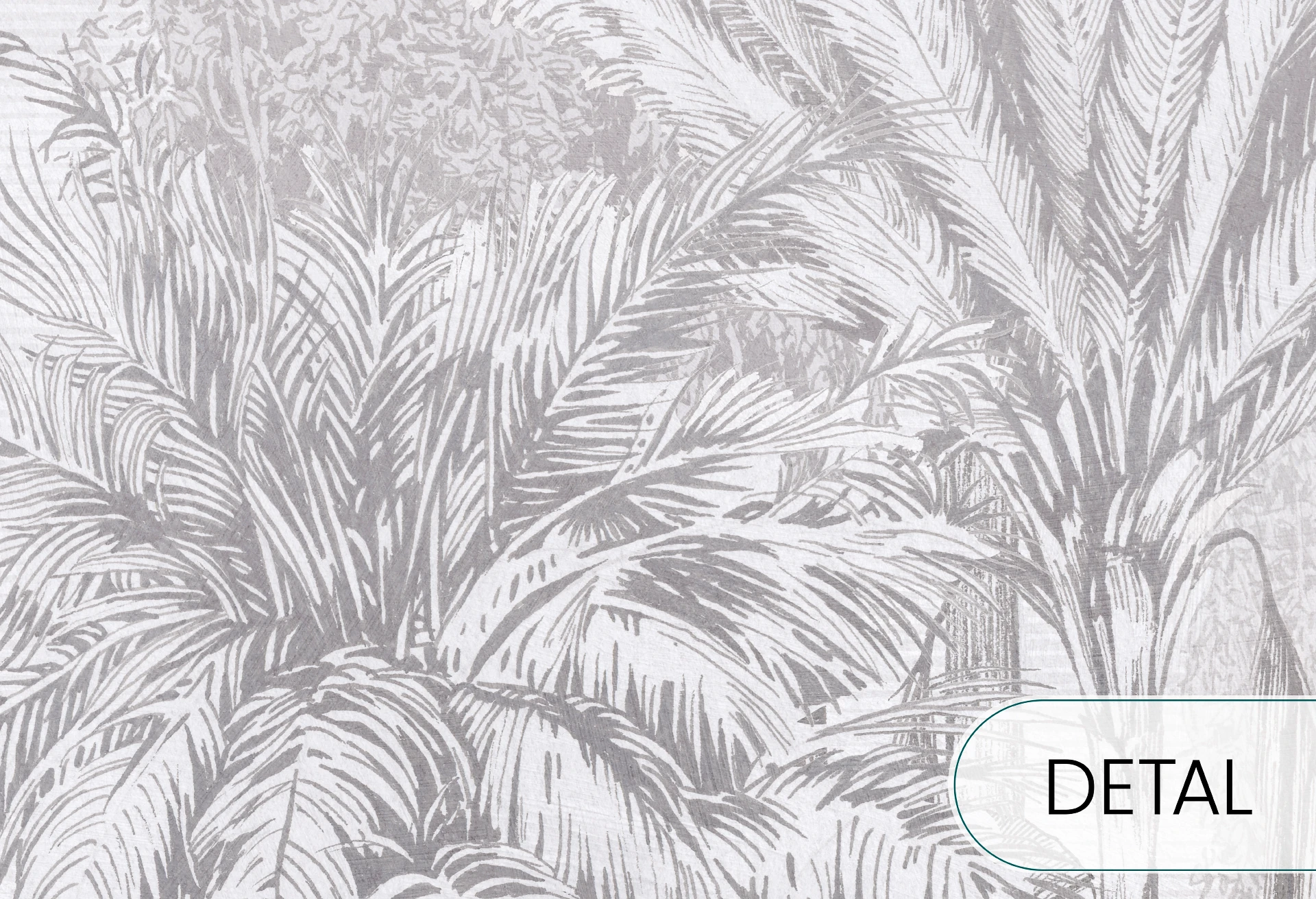 BORNEO - grey - tapeta w idealna do salonu lub sypialni z motywem egzotycznym