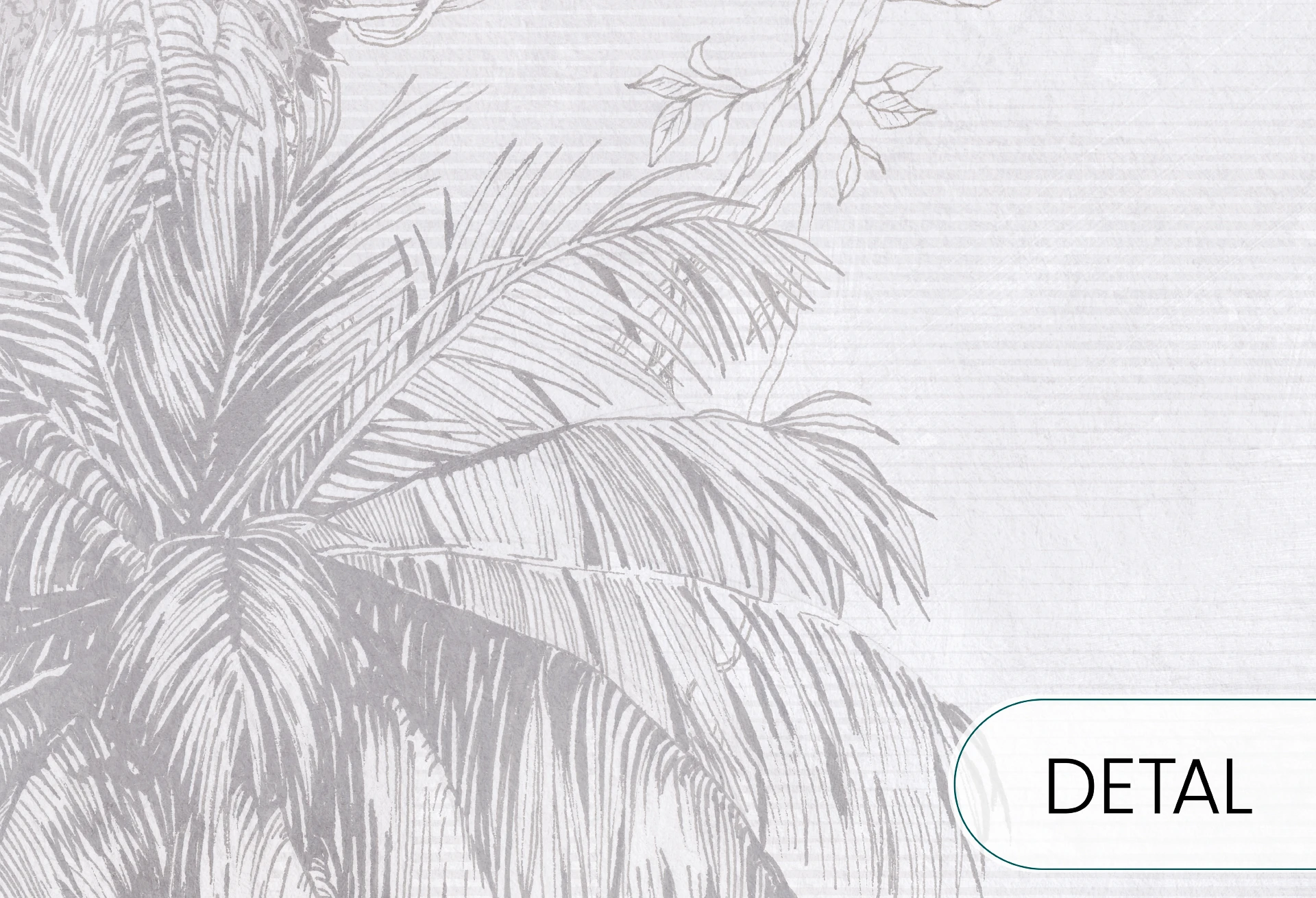 BORNEO - grey - tapeta w idealna do salonu lub sypialni z motywem egzotycznym