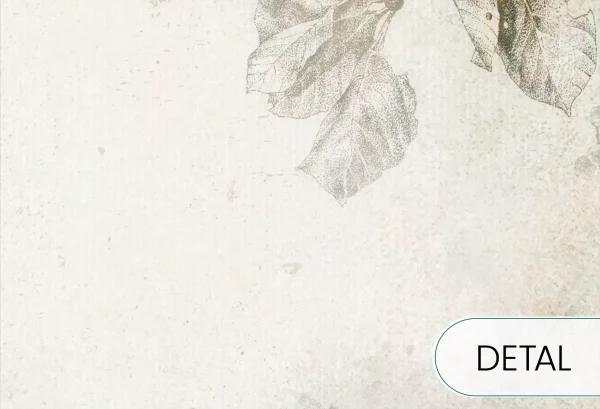 HERBARIUM - mint - tapeta z motywem roślinnym do salonu lub sypialni - detal