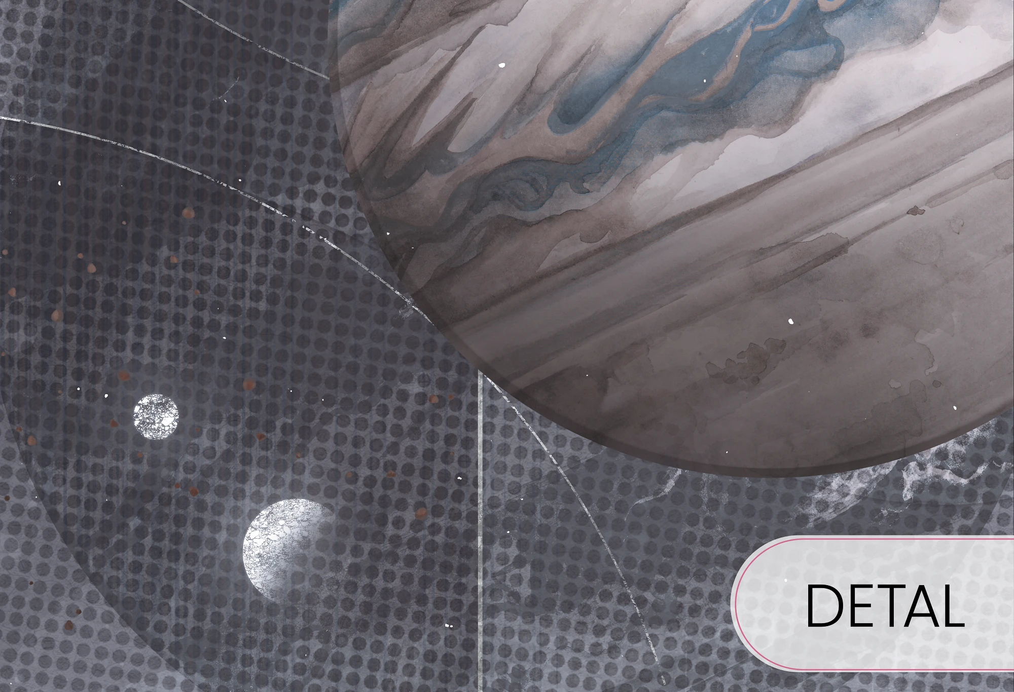 SPACE ZONE - grey- idealna tapeta do pokoju miłośnika kosmosu