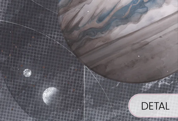 SPACE ZONE - grey- idealna tapeta do pokoju miłośnika kosmosu - detal