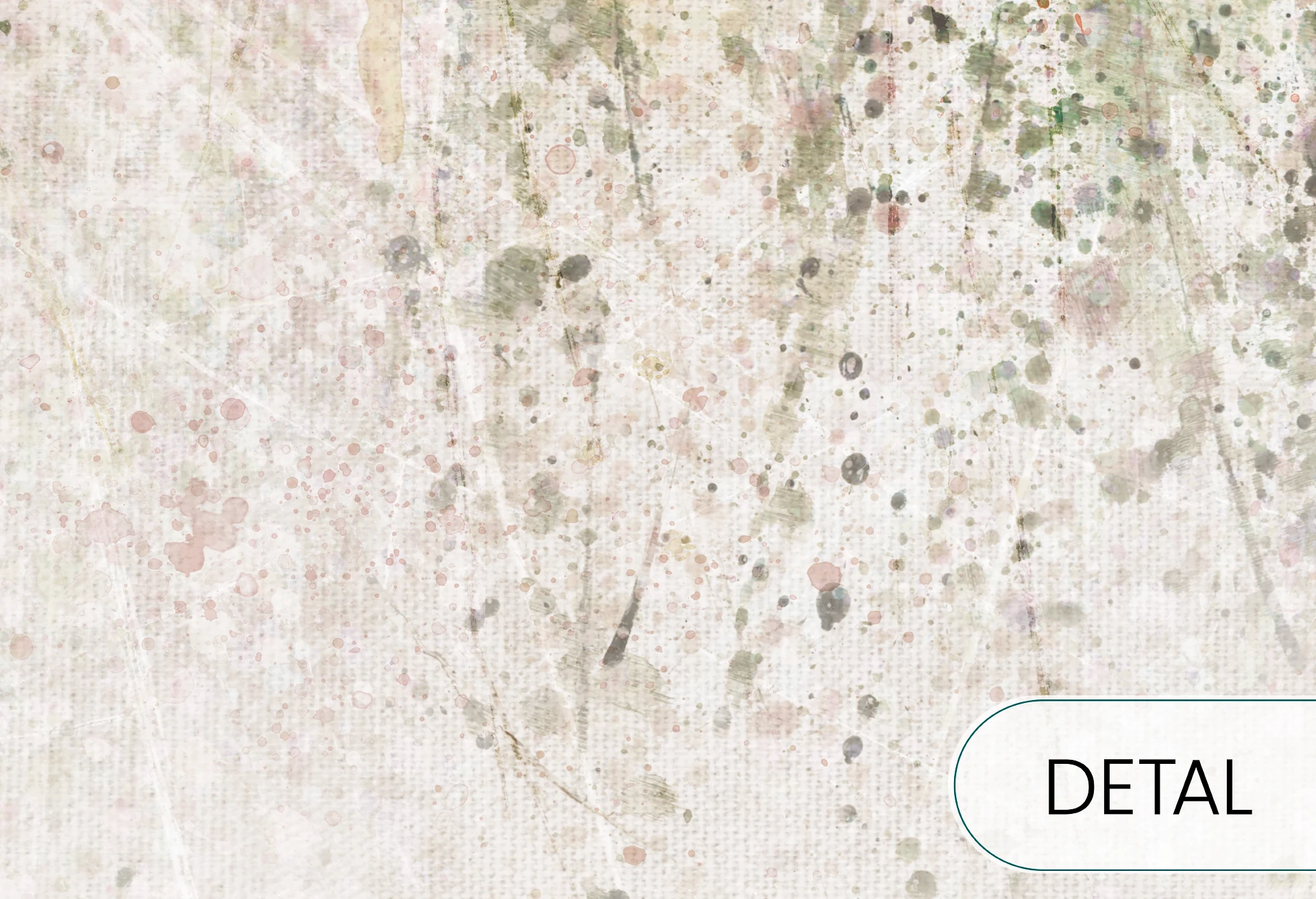 DAISY UP -olive - tapeta w subtelne motywy roślinne do salonu lub sypialni