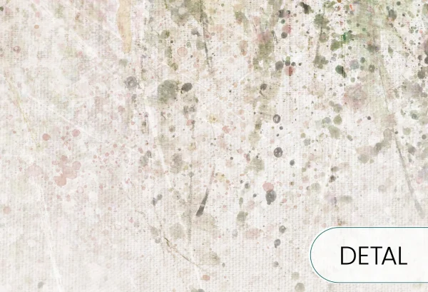 DAISY UP -olive - tapeta w subtelne motywy roślinne do salonu lub sypialni - detal