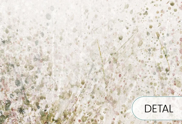 DAISY - olive- tapeta w modne wzory roślinne do salonu lub sypialni - detal