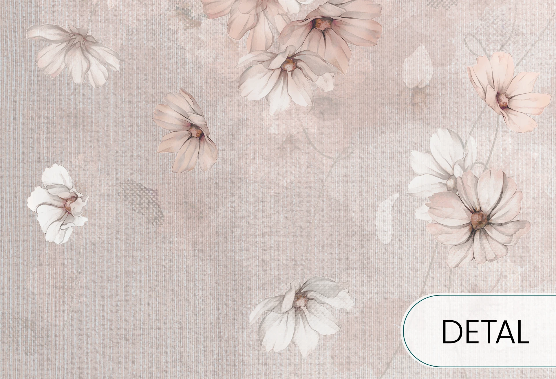ARIOSA - rose - tapeta w kaskadę kwiatów w kolorze różu do salonu lub sypialni