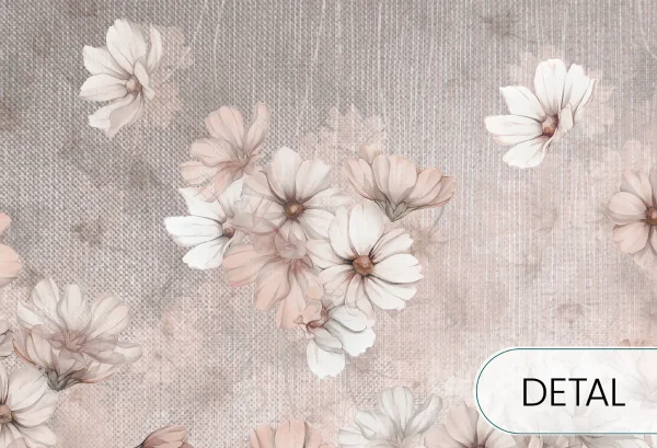 ARIOSA - rose - tapeta w kaskadę kwiatów w kolorze różu do salonu lub sypialni - detal
