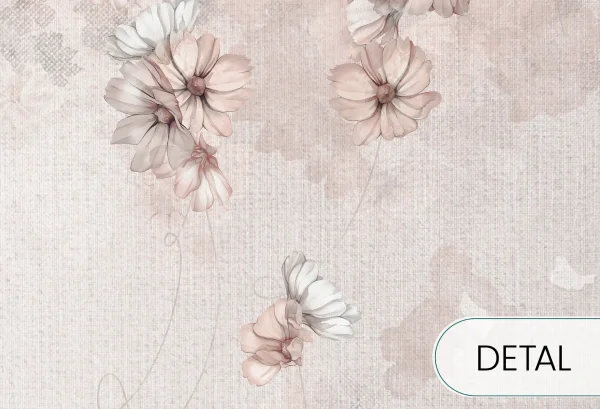 ARIOSA - rose - tapeta w kaskadę kwiatów w kolorze różu do salonu lub sypialni - detal