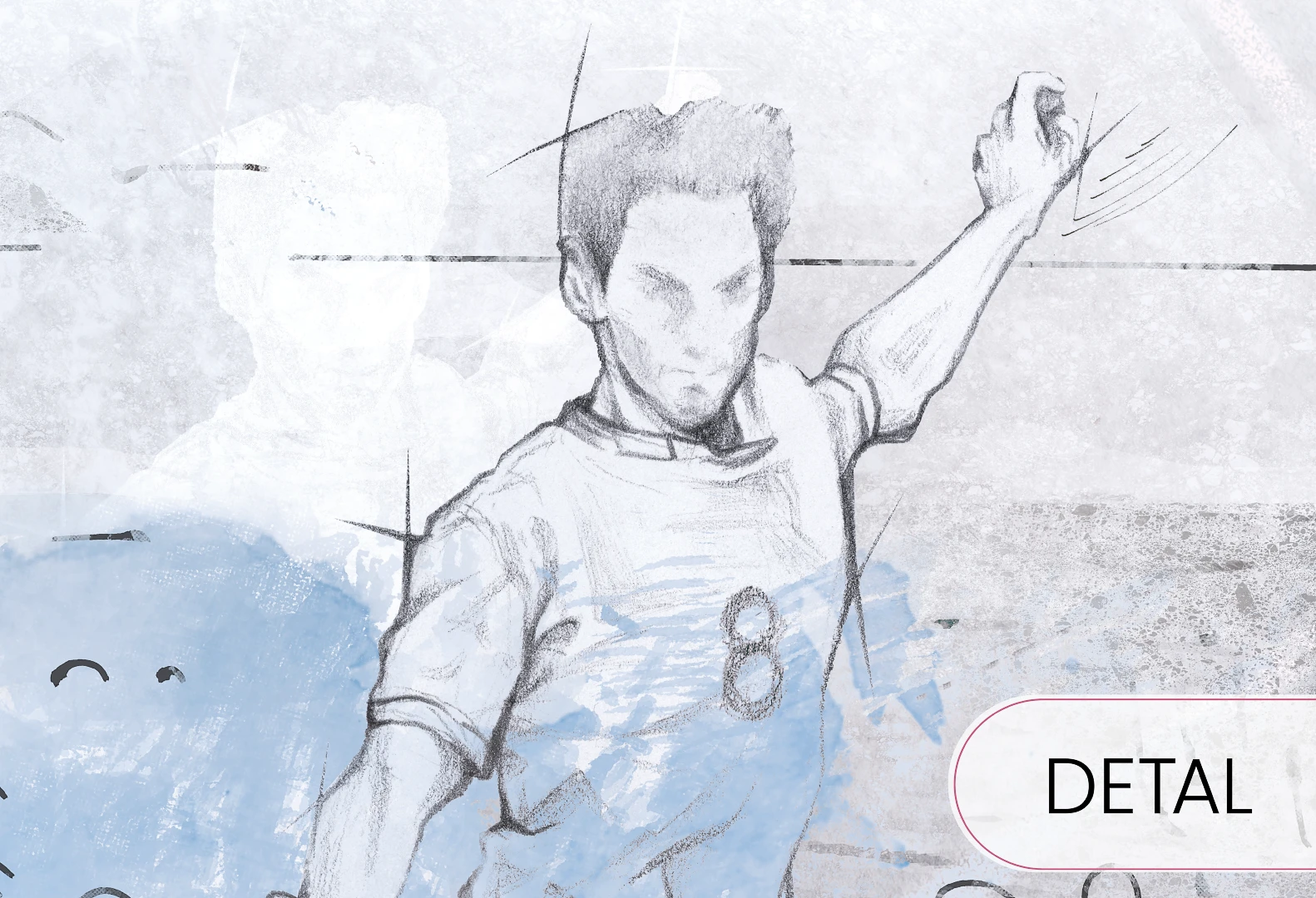 SOCCER - blue - dynamiczna tapeta dla małego sportowca z motywem piłkarskim