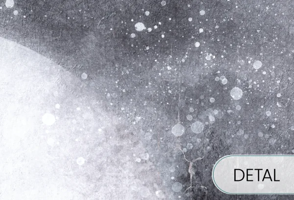 MOONLIGHT - cold grey - nowoczesna tapeta z księżycem do salonu w chłodnej szarości - detal