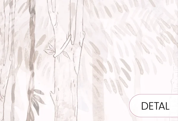 SAFARI - ANIMALS - oatmilk - edukacyjna tapeta z motywem dzikich zwierząt dla dzieci - detal