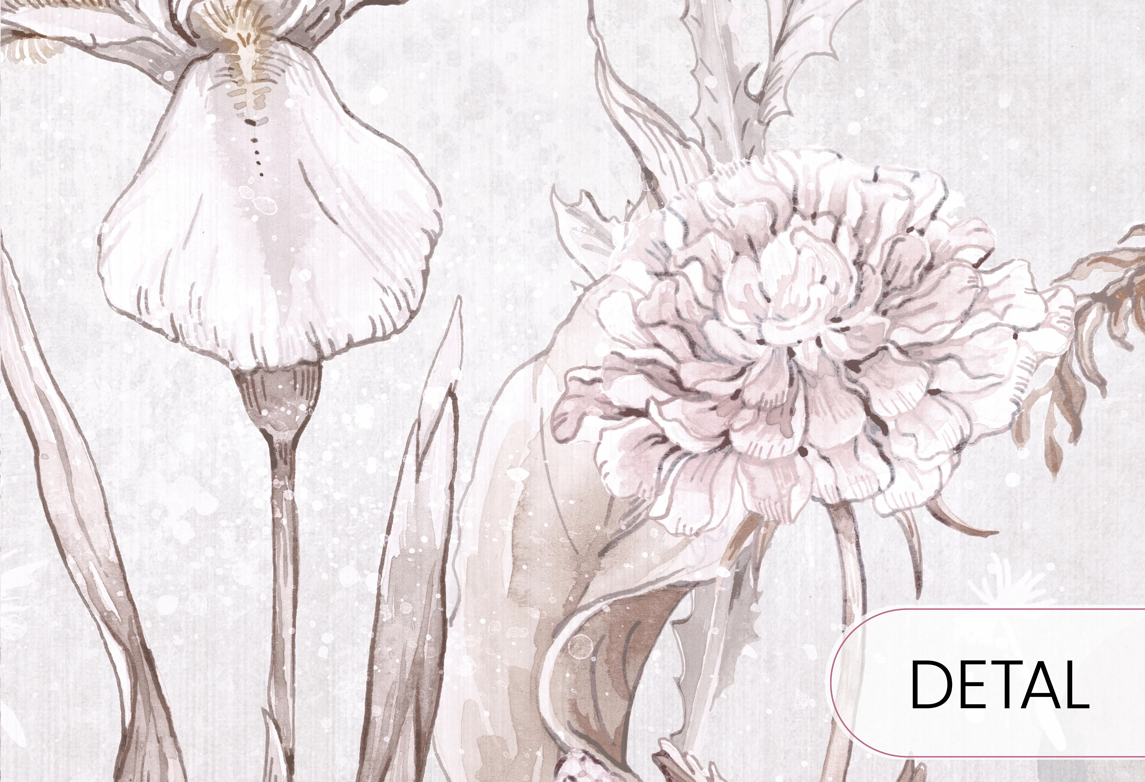 SPRING JOY - white - jasna tapeta dla nastolatki w polne kwiaty
