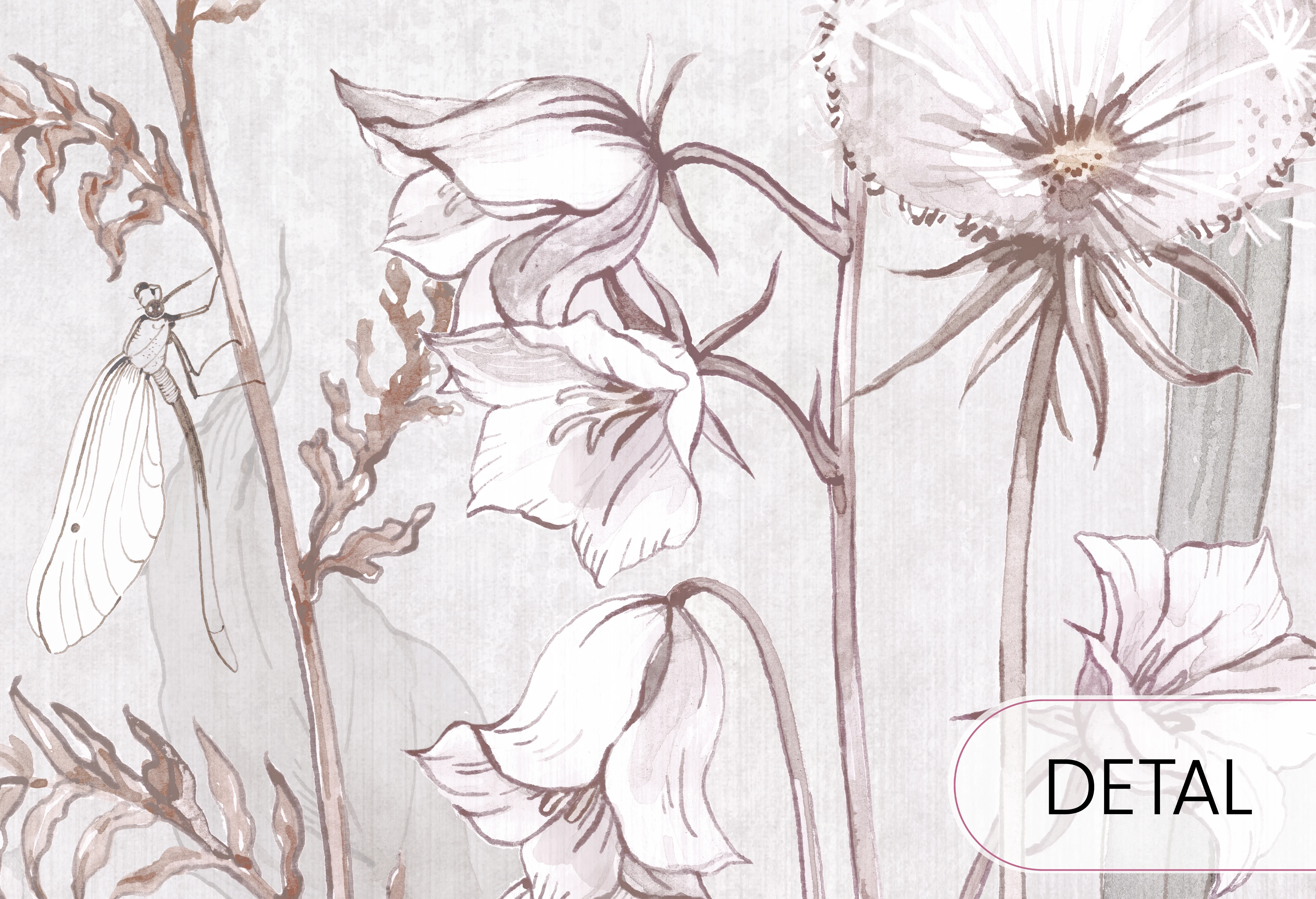 SPRING JOY - white - jasna tapeta dla nastolatki w polne kwiaty