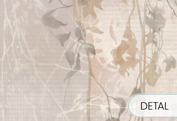 EDERA -  sage green - kwiecista tapeta do sypialni i salonu w naturalnych kolorach - detal