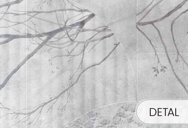 ALBERO - fogg - geometryczna tapeta z motywem drzew - detal