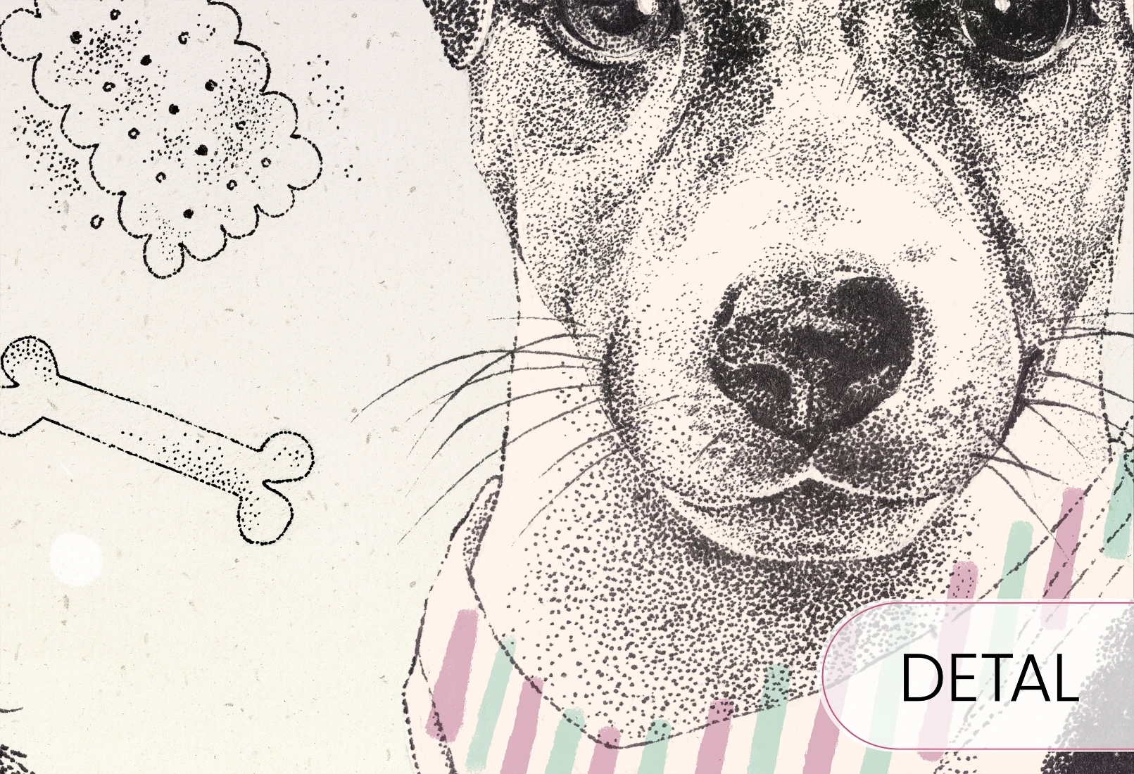 DOGGIES - cottoncandy - dziecięca tapeta z wesołymi pieskami