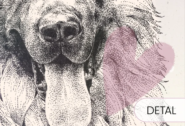 DOGGIES - cottoncandy - dziecięca tapeta z wesołymi pieskami - detal