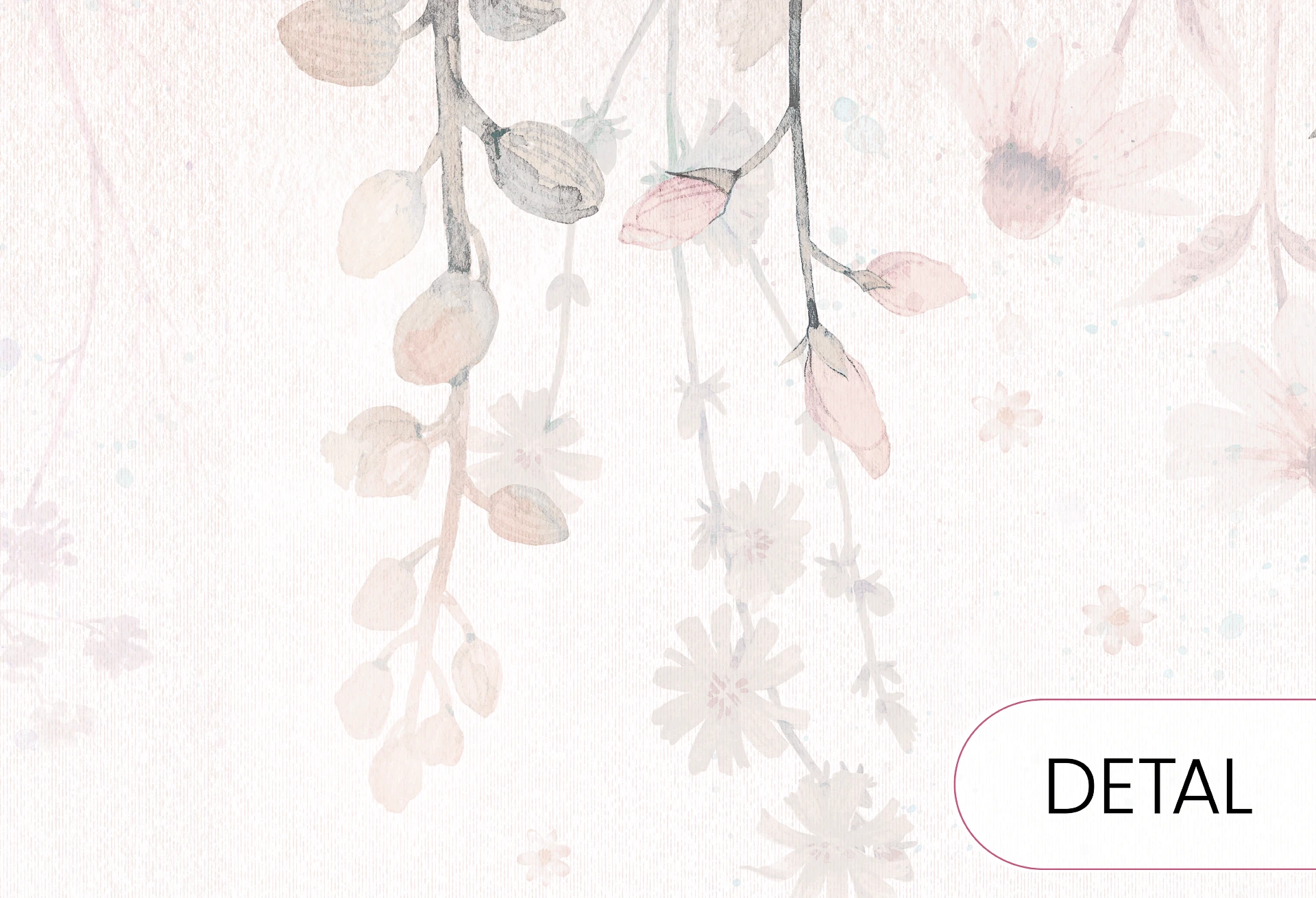BLOOM UP - pink - urokliwa tapeta kwiatowa do pokoju dziecięcego