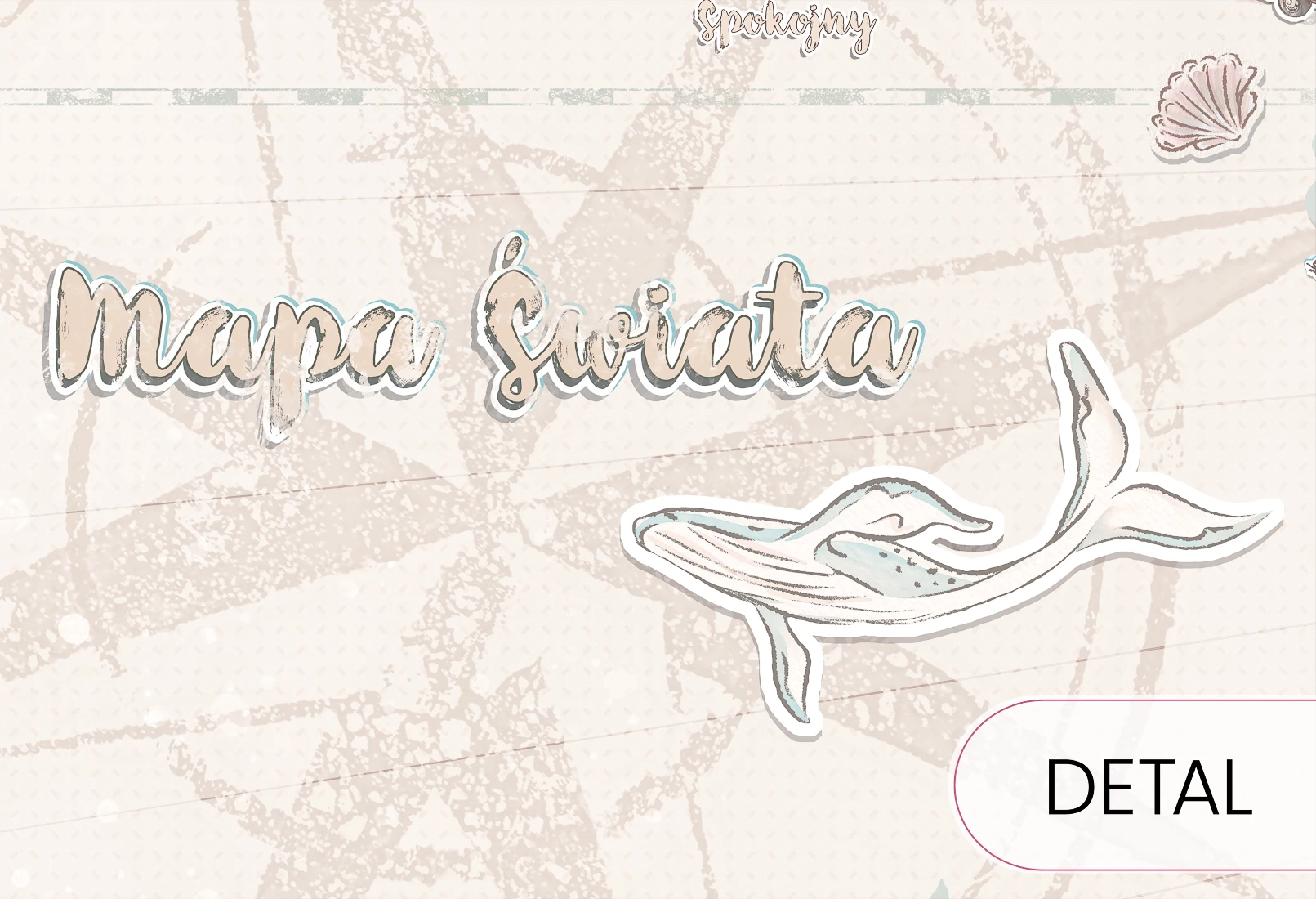 DEAR DIARY NORTH - teal - artystyczna tapeta ścienna z mapą świata dla dzieci