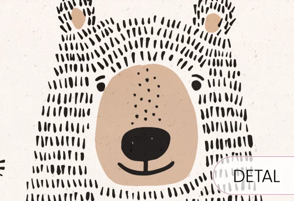 BEST BUDDIES - sweet - tapeta dla dzieci z uroczymi zwierzątkami - detal