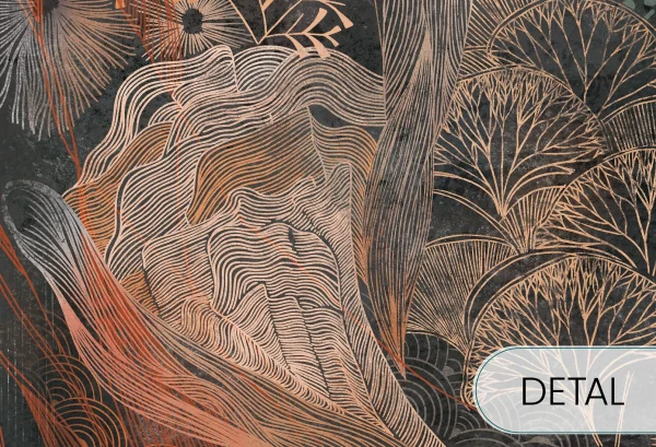 GREAT REEF - copper - tapeta z motywem rafy koralowej - detal