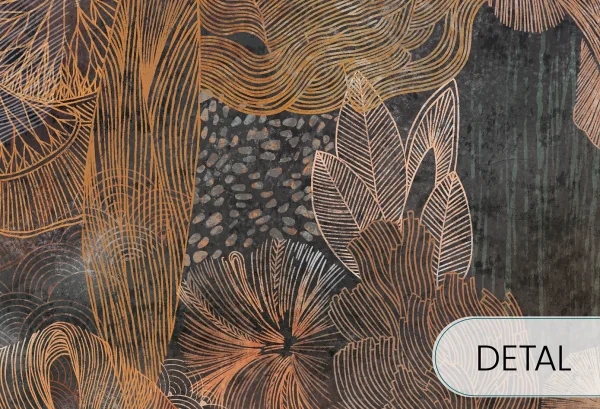 GREAT REEF - copper - tapeta z motywem rafy koralowej - detal