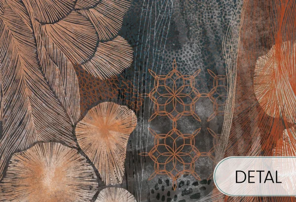 GREAT REEF - copper - tapeta z motywem rafy koralowej - detal
