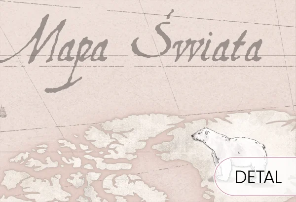 MAPS - desert rose - tapeta z mapą i zwierzętami - detal