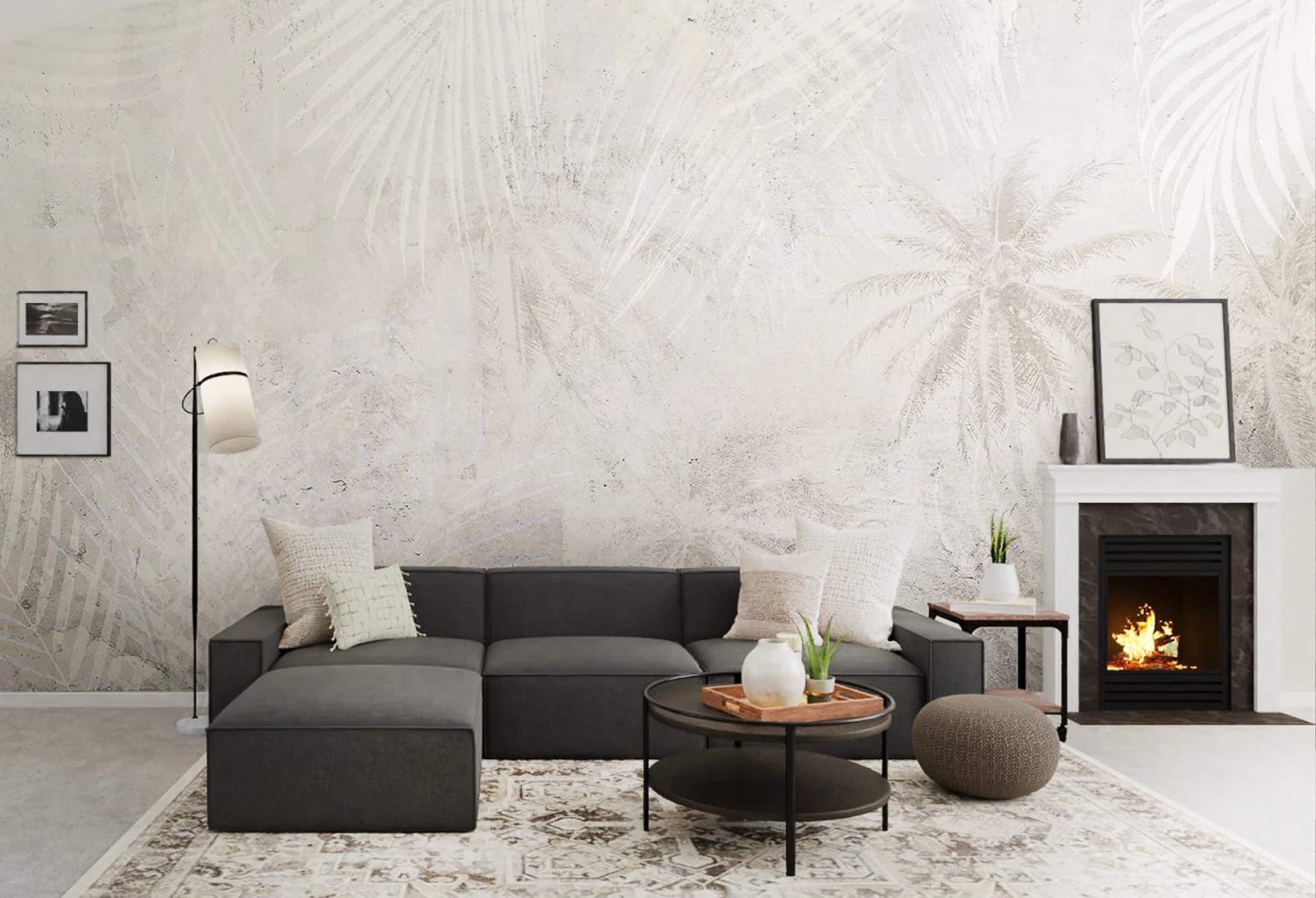 PALM SPRINGS - bright - spokojna tapeta do sypialni lub salonu