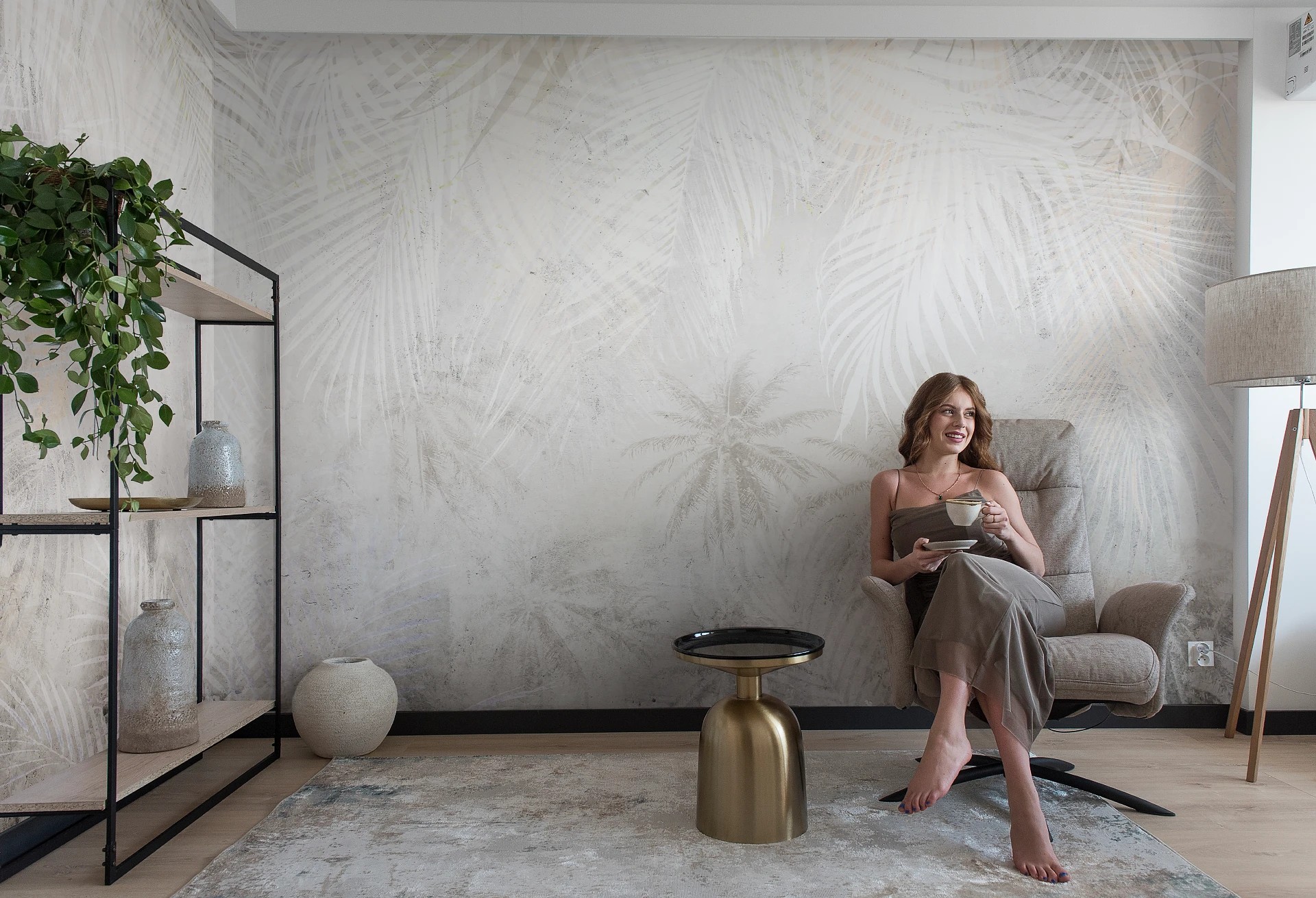 PALM SPRINGS - bright - spokojna tapeta do sypialni lub salonu