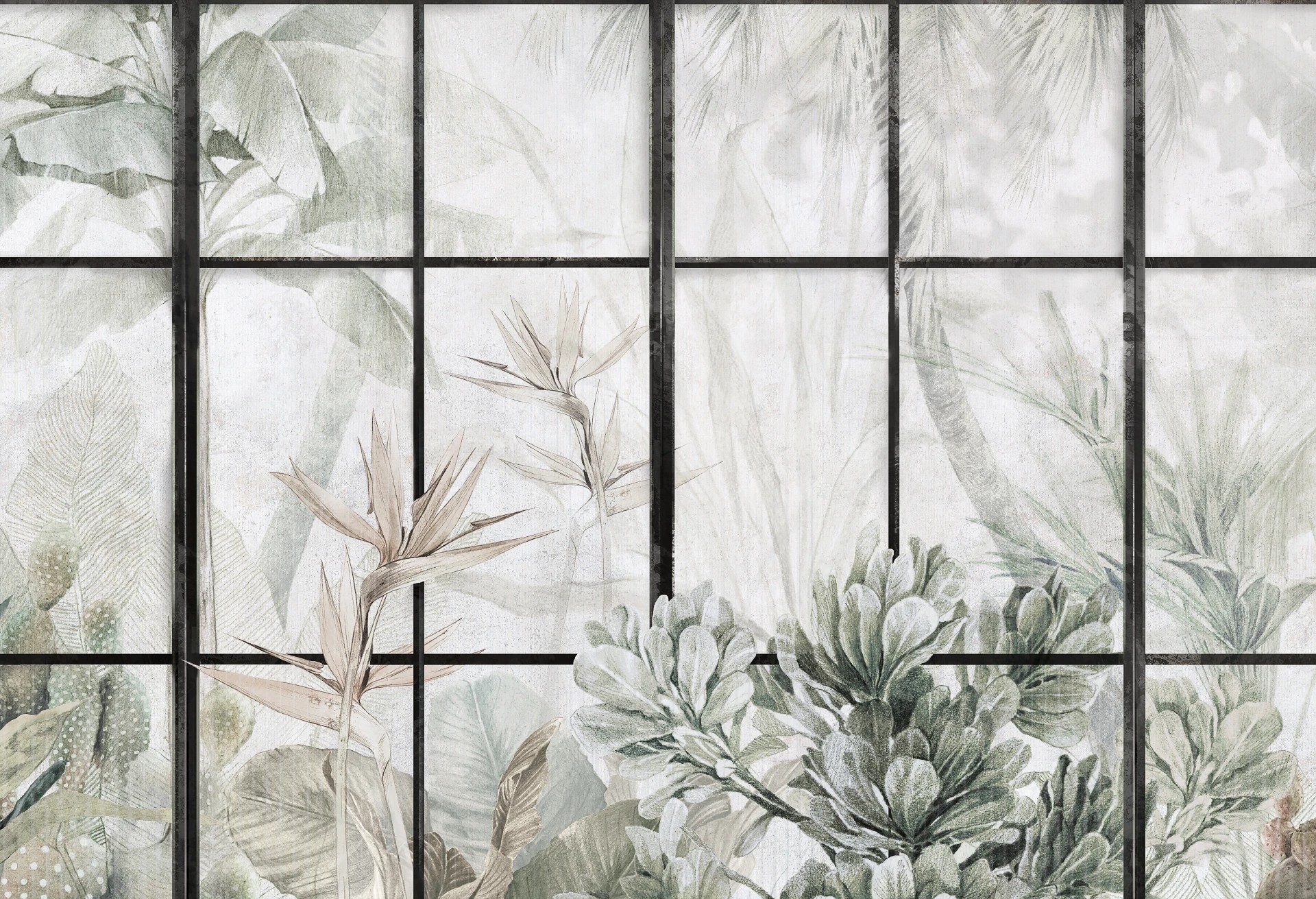 PARADISE - fine - pomysłowa tapeta roślinna do salonu lub sypialni