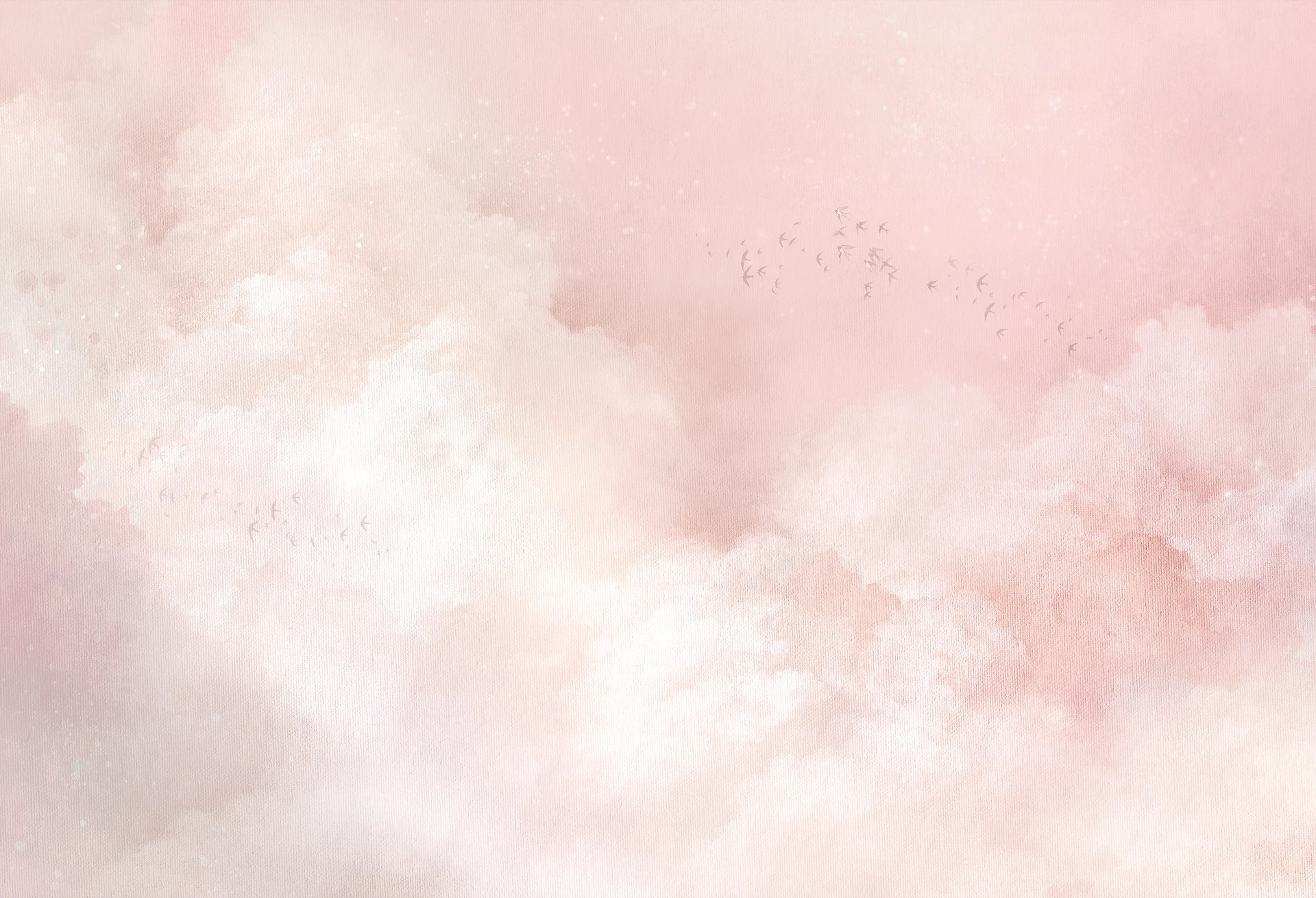 FANTASIA - peach - tapeta z niebem do pokoju dziewczynki