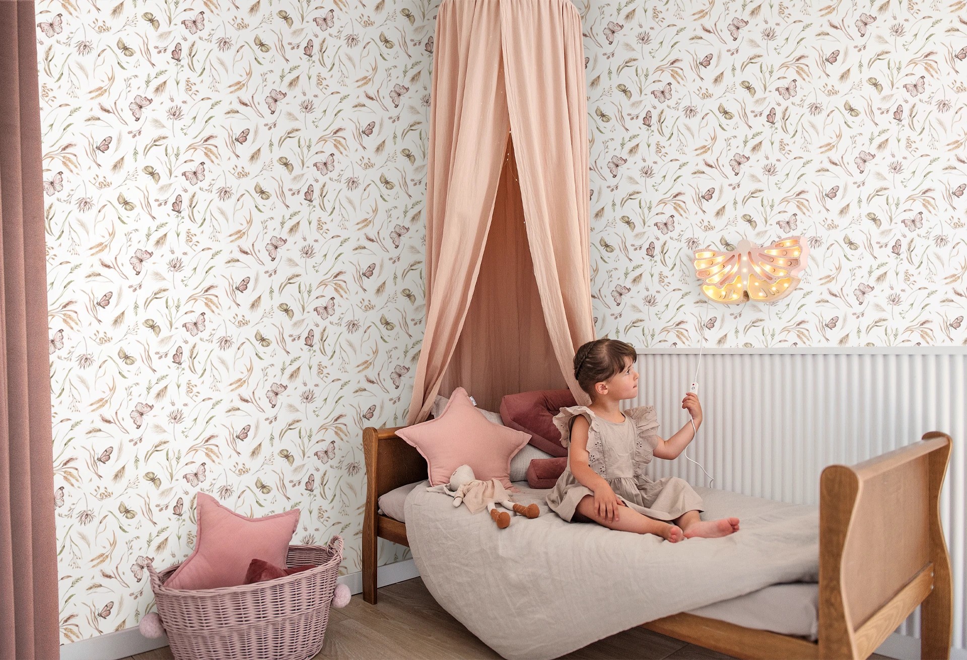 ŁĄKA MOTYLI - bright - tapeta w motyle