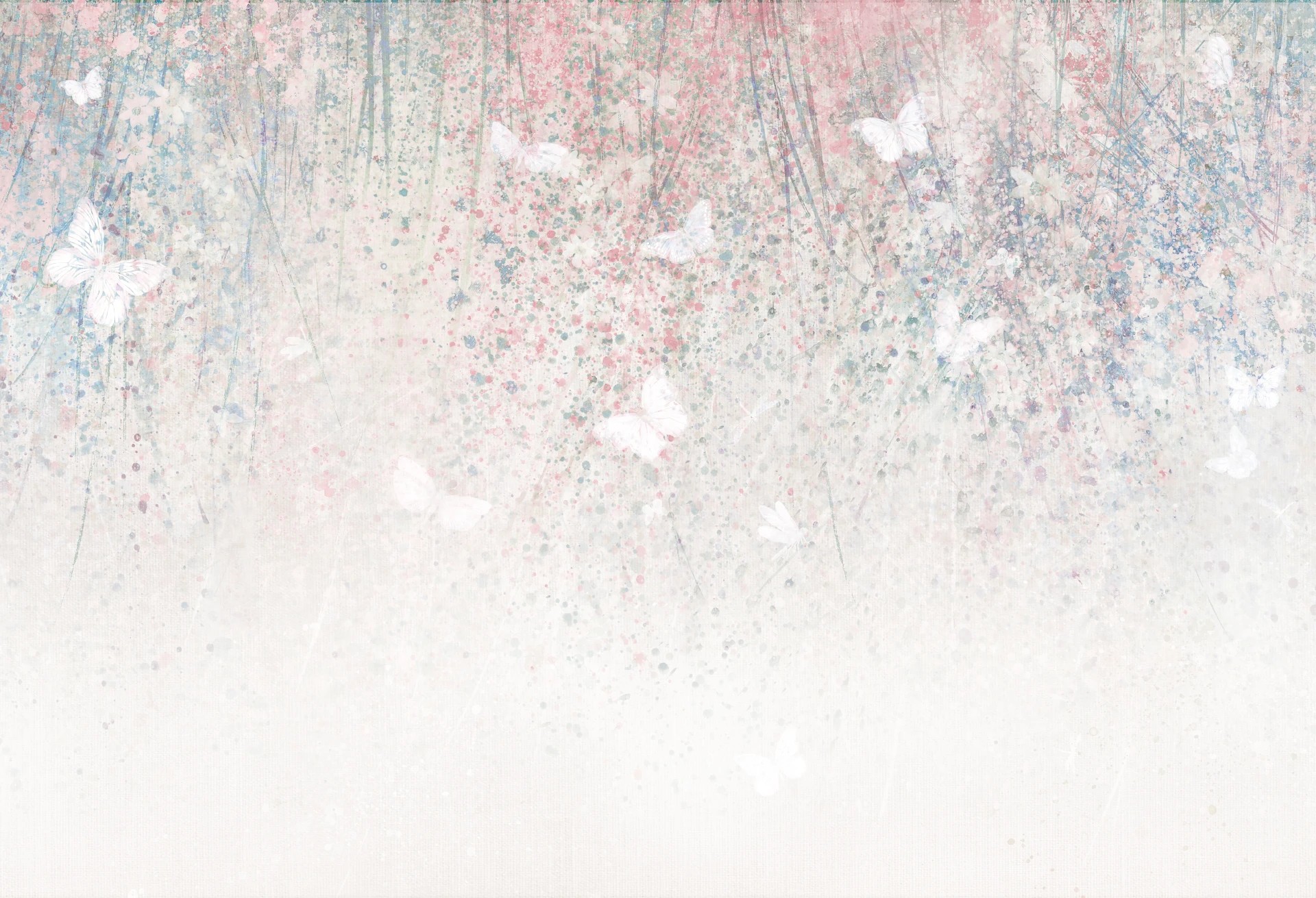 DAISY UP - powder - tapeta z motywem łąki dla nastolatki