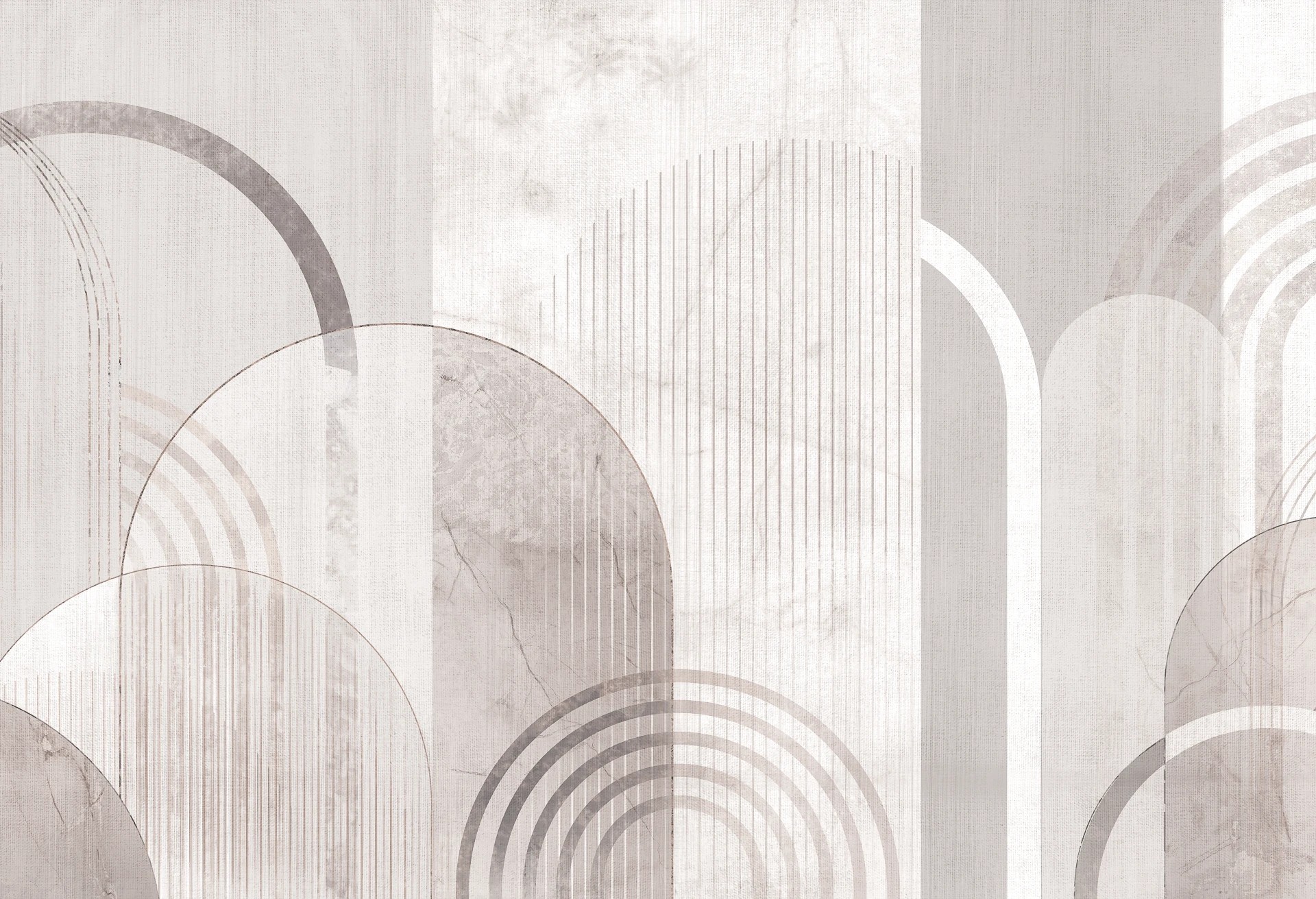 MODERN ARCHES - nude - tapeta do salonu z geometrycznym wzorem