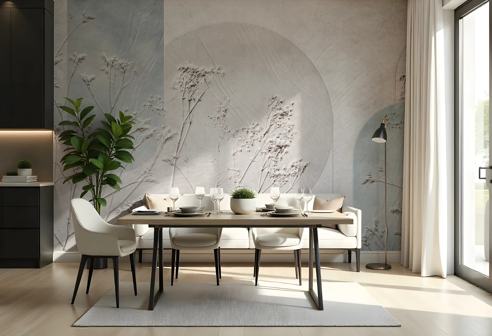 ORBIS - sky- nowoczesna tapeta do salonu