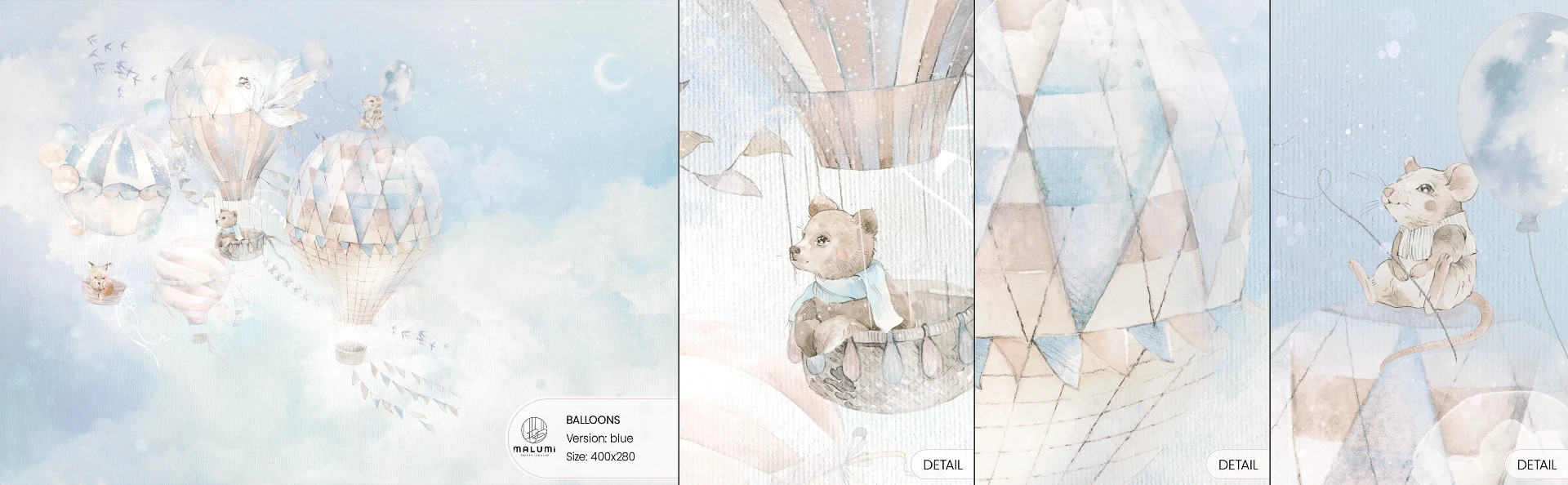 BALLOONS - blue- próbka