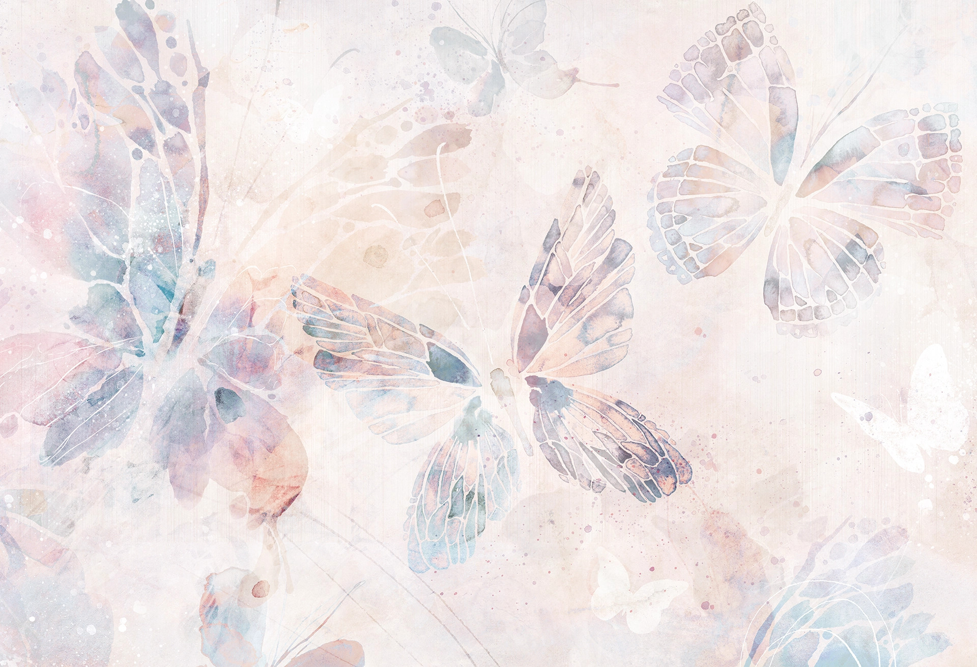 MARIPOSA - rainbow- tapeta dla dziewczynki z motywem motyli