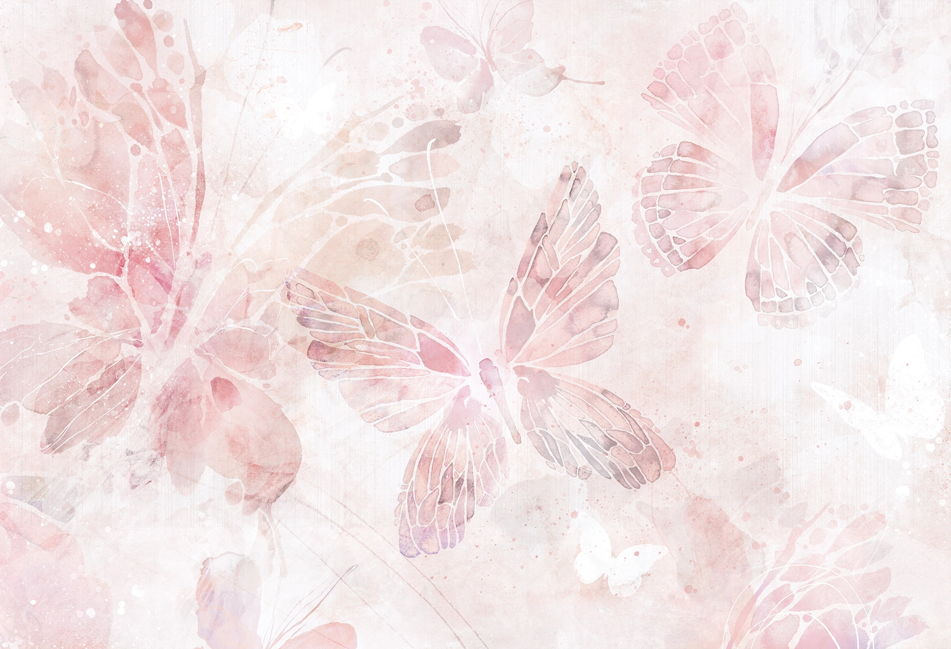 MARIPOSA - rose- tapeta dla nastolatki z motylami