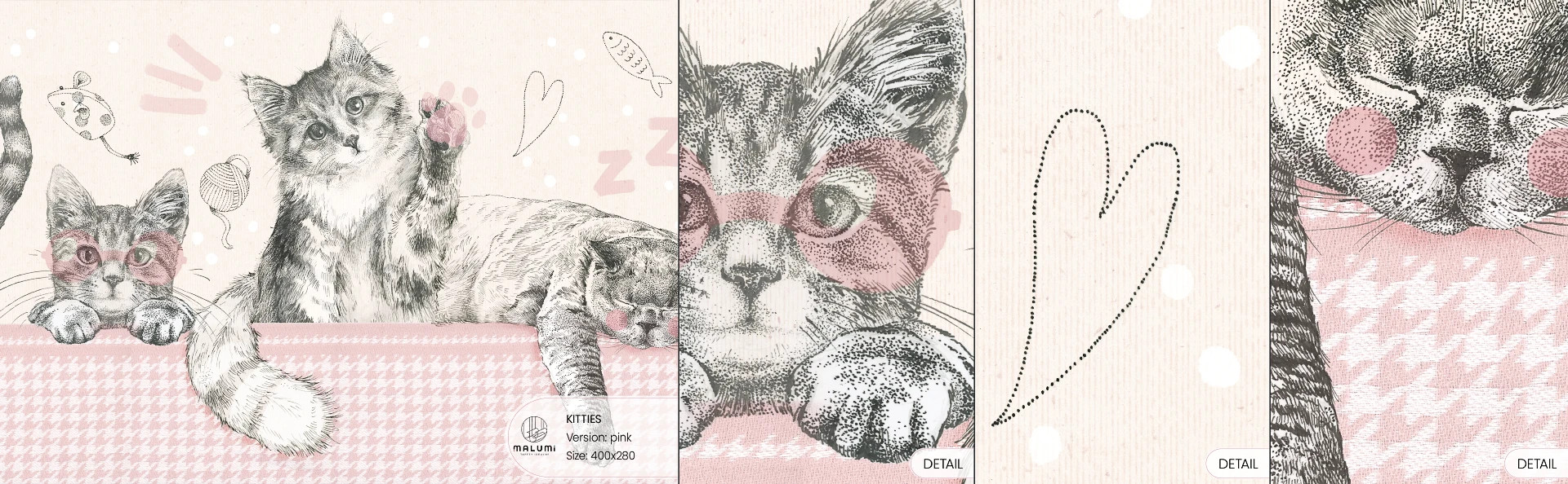 KITTIES - pink - próbka