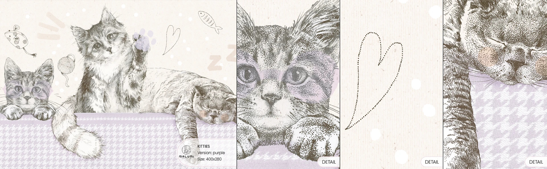 KITTIES - purple - próbka